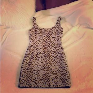 DIANE VON FURSTENBERG DVF leopard mini dress